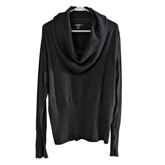 Apt. 9 Women's Cowl Neck Sweater, Size XL, Black, Long Sleeve, Rayon Nylon - Picture 1 of 11